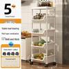 Movable Multi-layer Kitchen Storage Rack for Toys, Snacks, Fruits & Vegetables - Floor-standing and Multi-functional Shelf.
