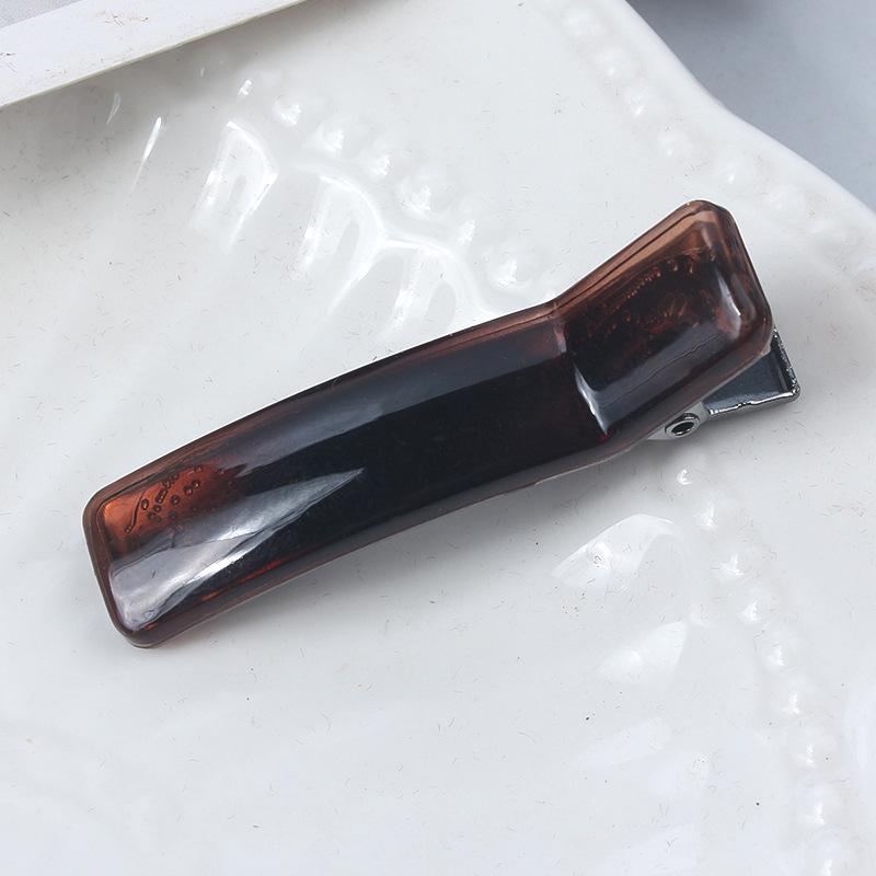 Elegant Acetate Rectangular Hair Clip for Women - Simple Updo Headdress