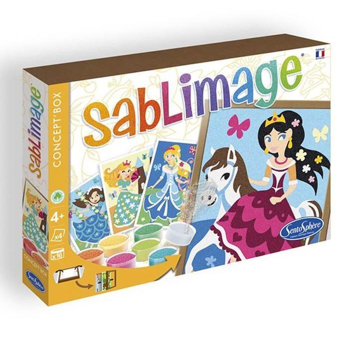 Jeu De Sable À Modeler - Sentosphère - Kit De Sablimage Princesses - Violet - Orange