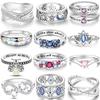 Original 925 Silver Ring For Woman Heart Star Sparkling Zircon Engagement Anniversary Fashion Jewelry