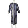 Men Traditional Robe Style Loose Striped Long Sleeve Muslim Abaya Thobe Retro Chinese Taoist Gown, Oversized Soft Casual Ethnic Daily Streetwear Men
