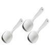 Long Handle Soup Ladle for Restaurants, Wear-Resistant Scoop for Water Porridge Serving, White Commercial Kitchen Utensil (21x6.6x4 Cm, 3-Pack)