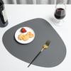 Irregular PU Leather Placemat Non-slip and Anti-scalding Dining Table Mat PC Bump Design Hotel Western Food Mat Non-slip Mat