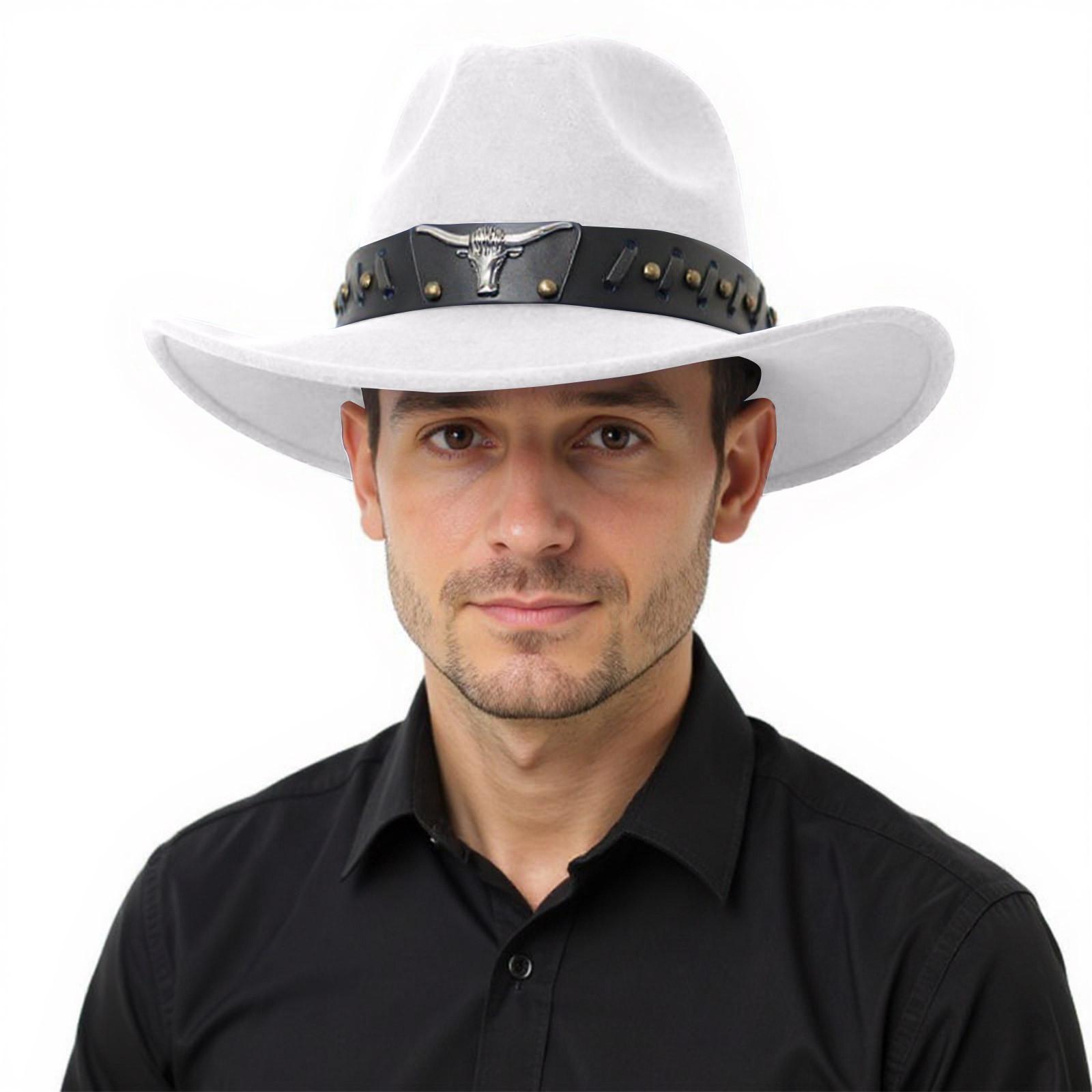 

Аксессуары Голова Быка Ковбойская Шляпа Топ с Загнутыми Полями Шляпа в Этническом Стиле с Загнутыми Полями One Size белый