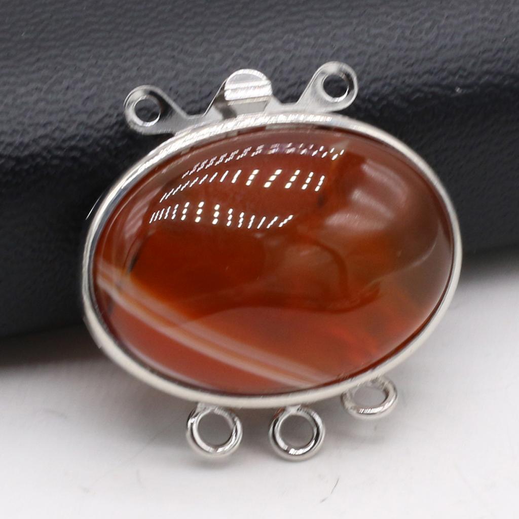 1 szt., Boho Ręcznie Robiony Owalny Wisiorek z Naturalnego Kamienia, Zawieszki-Konektory do DIY Naszyjnika, Bransoletki, Bransoletki na Kostkę, Akcesoria, Tworzenie Biżuterii, Unikalne Prezenty Świąteczne