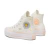 Converse Chuck Taylor All Star Lift Platform High Floral Embroidery Women Sneakers Cream Egret Cheeky-Coral A03516C