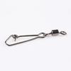 50Pcs Metal Fishing Hook with Hooked Snap Rolling Swivel Tackle Swivels Connector Fishing Bearing
