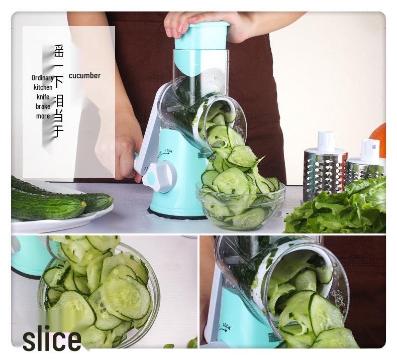 Manual Hand-Cranked Multifunctional Vegetable Cutter & Shredder