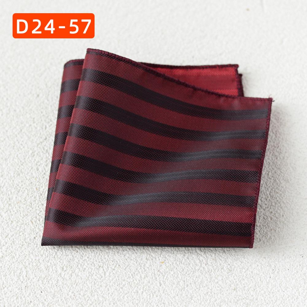 Striped Polyester Silk Pocket Square for Wedding or Business