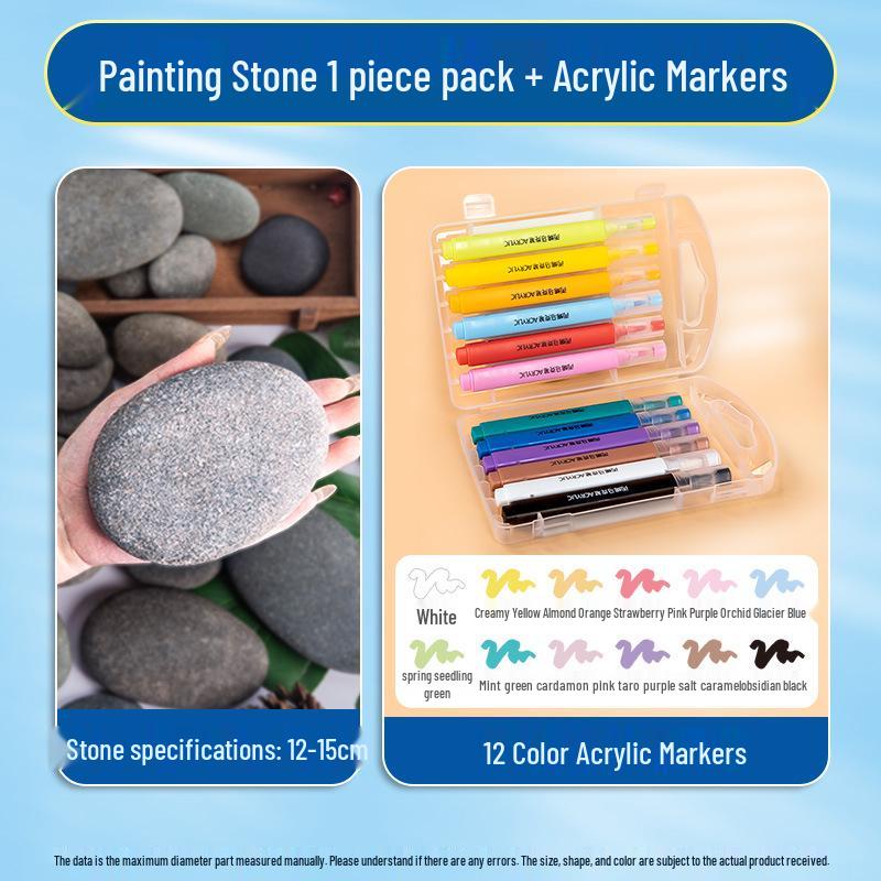Hand-Painted Pebble Set for Kids - DIY Art & Craft Kit
