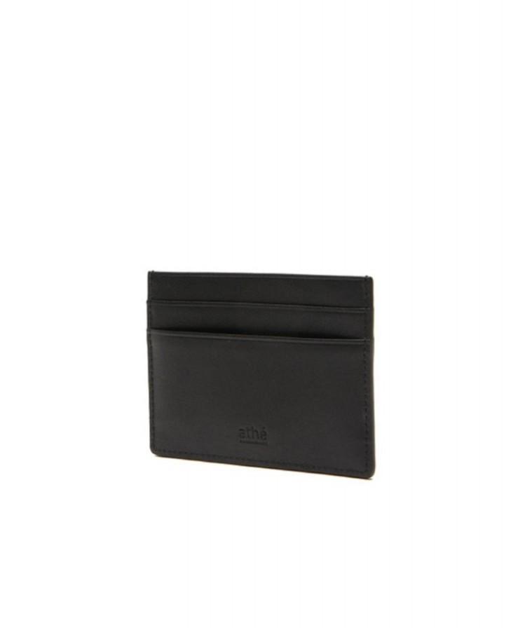 Athe Vanessabruno Black Alexandra Leather Single Card Wallet Aaho6F323Bk