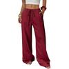 Fashion Women's Versatile Drawstring Casual Solid Color Pleated Wide-leg Pants For Women