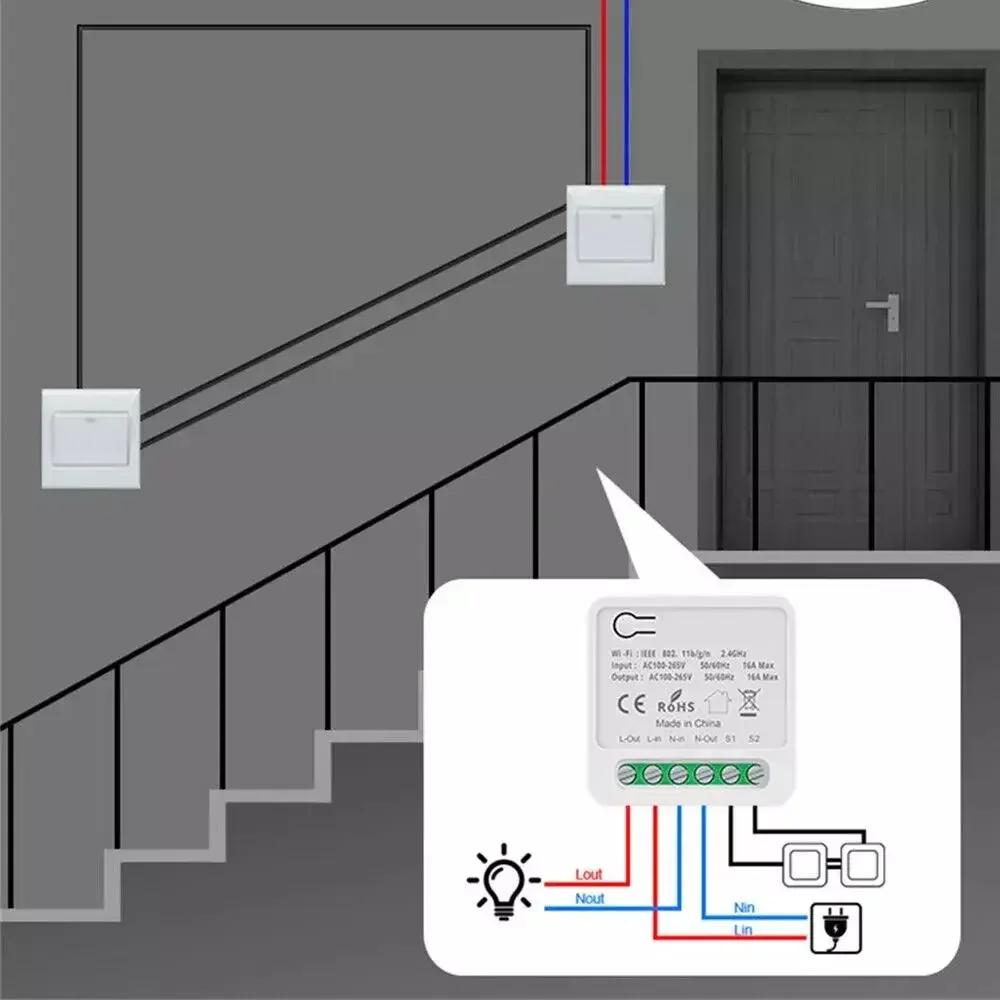 Mini Smart Przełącznik WiFi Bezprzewodowy Tryb DIY Sterowanie Głosowe i Aplikacją Zdalne dla Alexa Google Home Timer Udostępnianie Automatyzacja Moduł Przekaźnika 16A