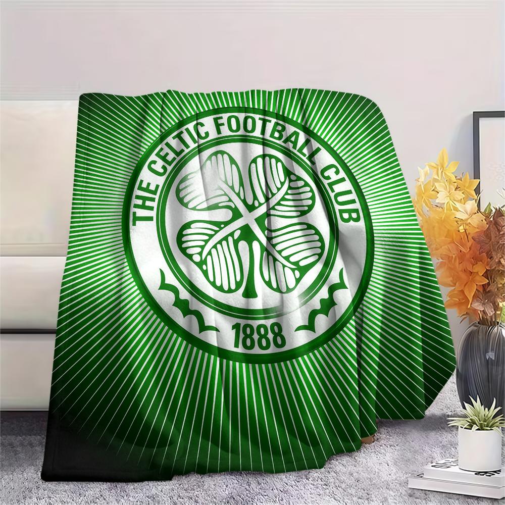 Celtic Football Club Emblem,pattern Flannel Blanket, High Quality Comfortable for All Seasons, Home Decor, Warmth and Comfort, Perfect for Gifts.