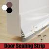 39" Length Door Seal Strip Brush Design Silicone Material Under Door Gap Filler Strong Adhesives Self Adhesives Under Door Seal