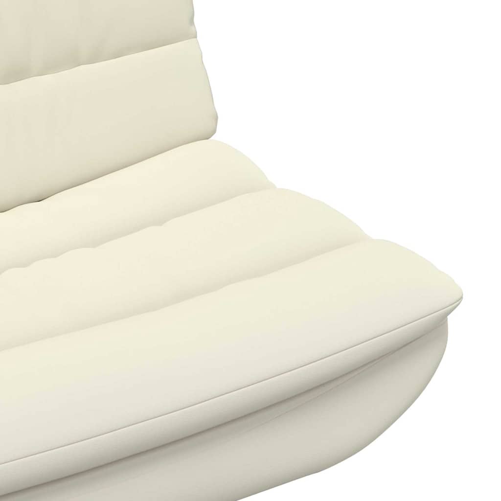 Swivel Chair Cream 63 x 75 x 76 cm PU