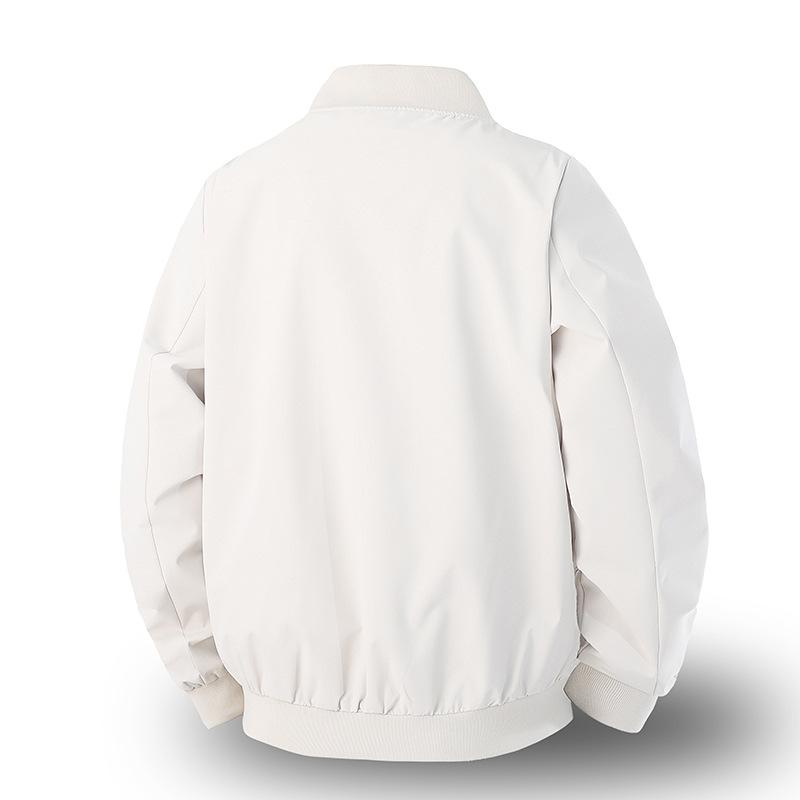 Spring and Autumn Baseball Collar Jacket Men's Casual Loose Pilot Solid Color Jacket