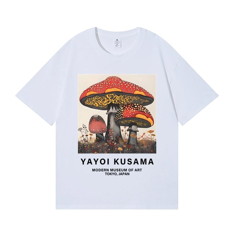 Yayoi Kusama T-shirt Japanese Artist Pop Art Polka Dot Pumpkin Infinity Mirrors Crewneck Casual Streetwear Y2k 2026 Summer Tees