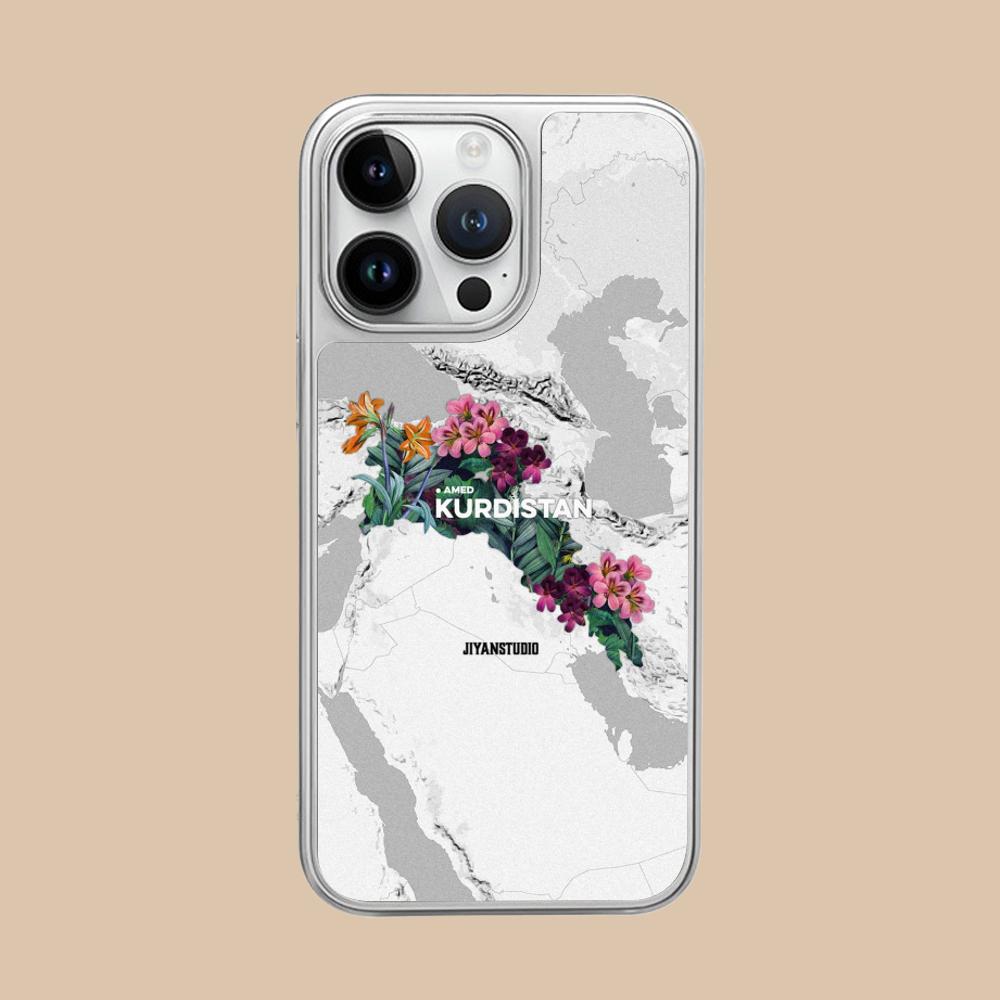 

Kurdistan Flag Mobile Cell Phone Case for iPhone 17 16 15 14 13 12 11 Air Pro Max Plus Silver Plating Colorful Cover Smartphone iPhone 11