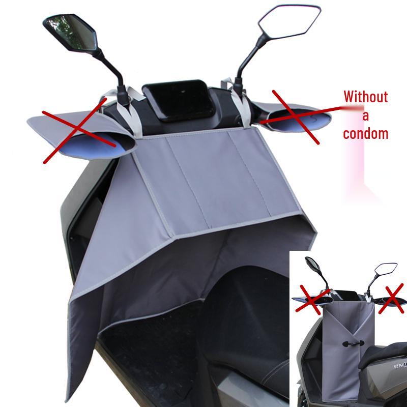Windproof Plush Winter Cover for Electric Scooters & Motorcycles - Universal, All-Season, Two-Piece