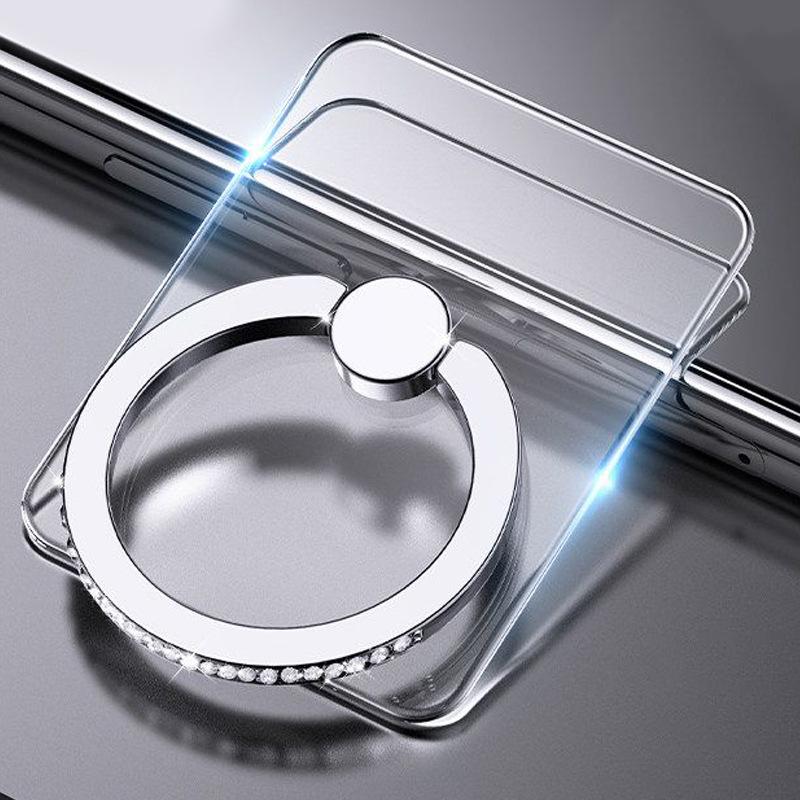 Supporto Anello per Telefono con Strass Trasparenti per Donne