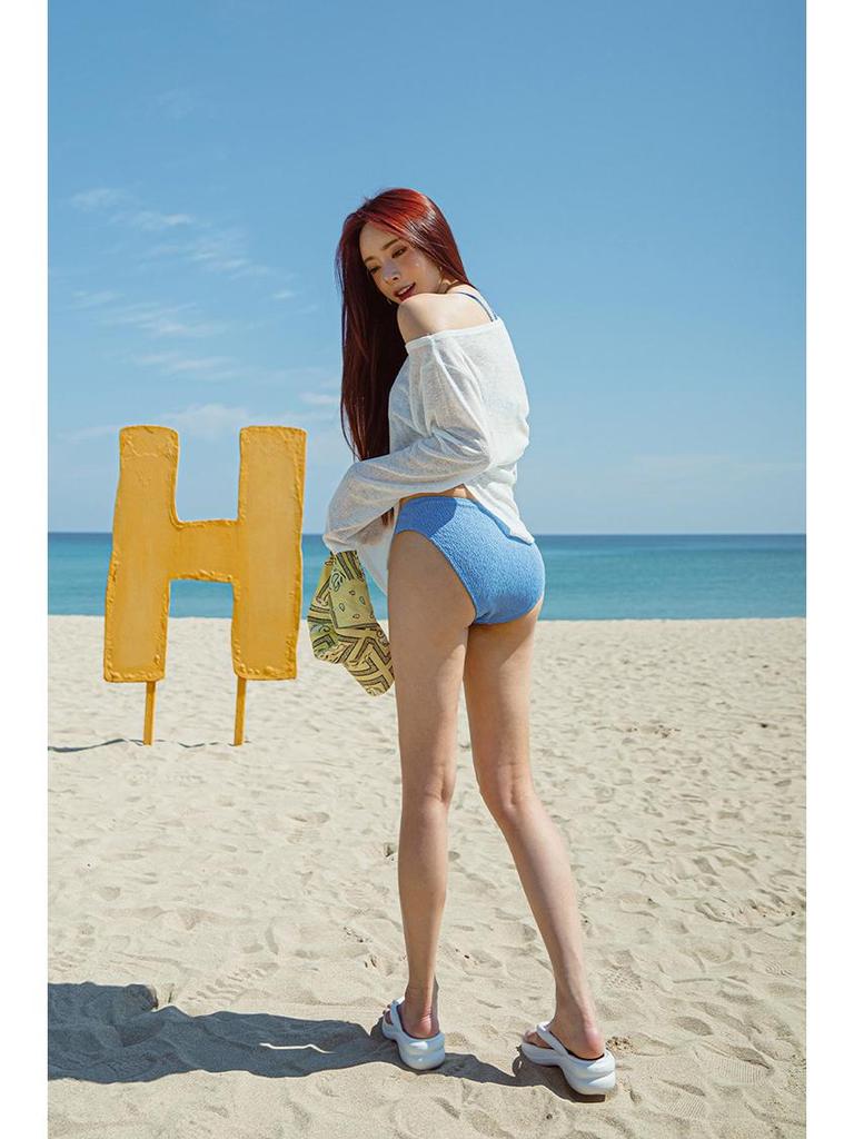 New Hot Onsen High-Waist Women’s Split Bikini - Special Fabric Swimsuit