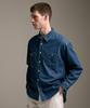 Jelolaunji [Premium Japanese Denim] Comfort Denim Shirt Blue