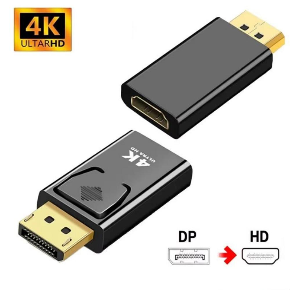 4K DP DisplayPort To HDMI-compatible Adapter Converter Display Port DP To HDMI-compatible HDTV Adapter Video Audio Laptop PC