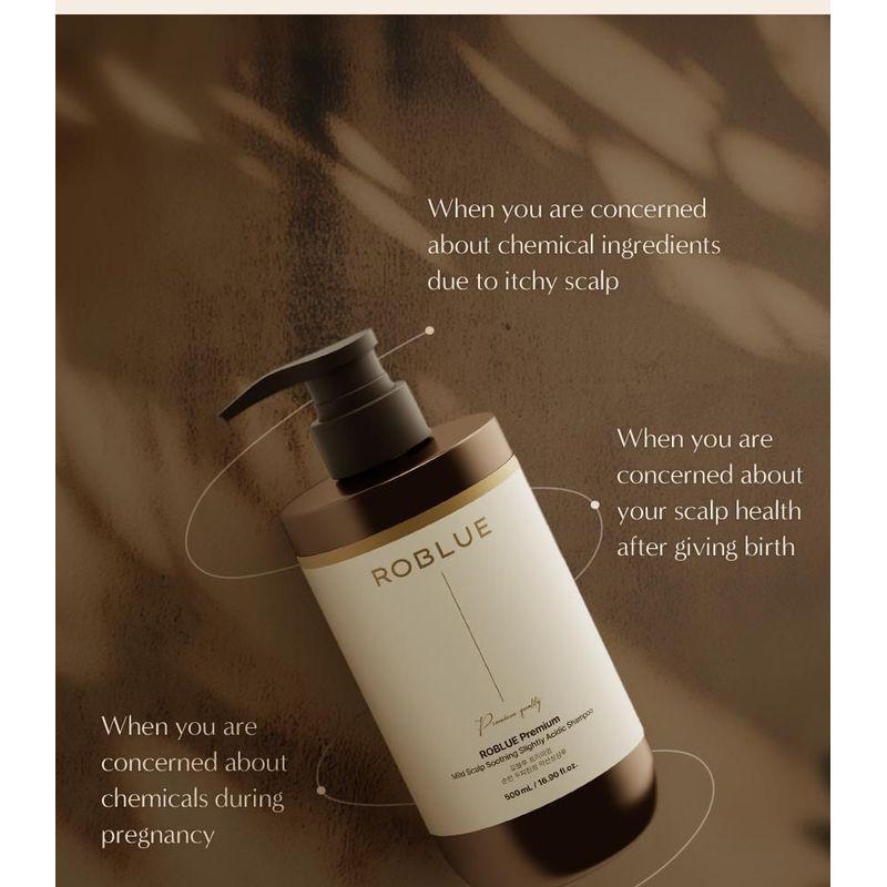 ROBLUE - Premium Milde Kopfhautberuhigendes Leicht saures Shampoo