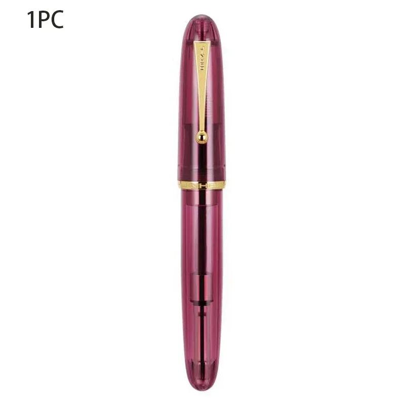 Luxury JinHao 9019 Dadao Fountain Pen Acrylic Transparent Spin Pen 40MM Nib Stationery Office School Supplies Writing Pens