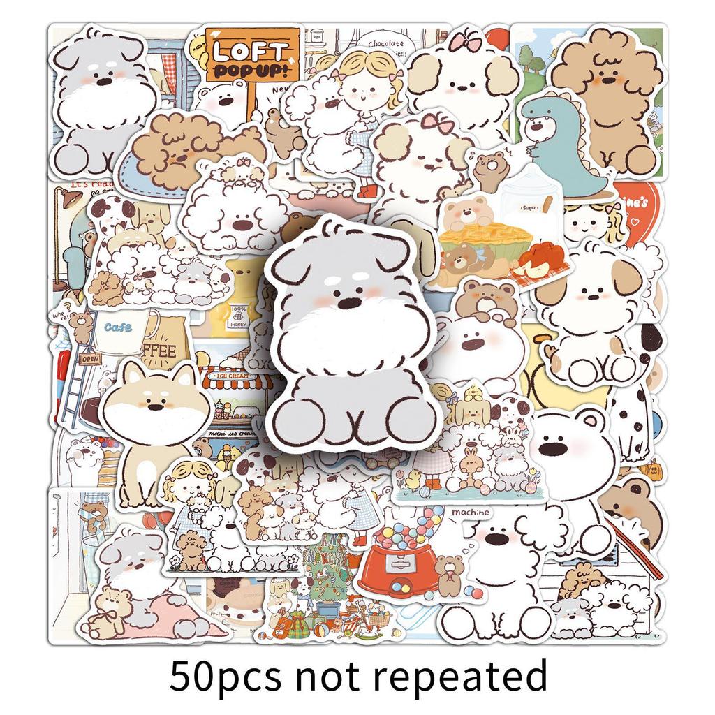 50 Korean Style Cute Cartoon Graffiti Stickers for Decor - Perfect for Phone Cases, Water Bottles, Journals