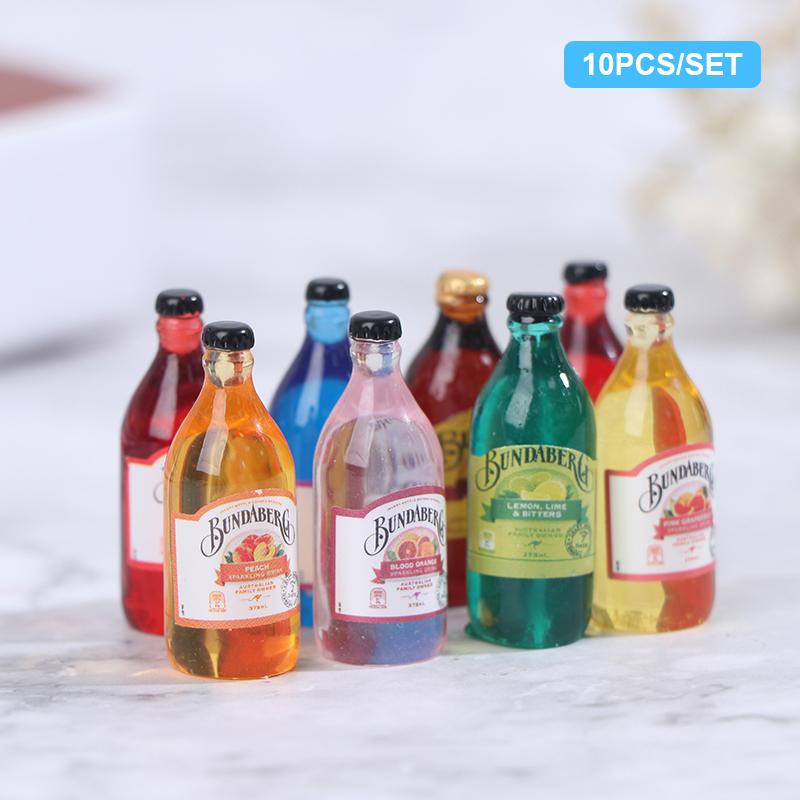 10 buc 1/12 mini sticle de băuturi pentru casă de păpuși, sticle de vin simulate, model păpușă, sufragerie, decor bucătărie, păpuși, accesorii pentru bar, jucărie