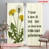 2pcs 2D Flat Printing Curtains Dandelion Flower Quote Metal Sign Fabric Without Electricity Birthday Party Use for Entryway Room