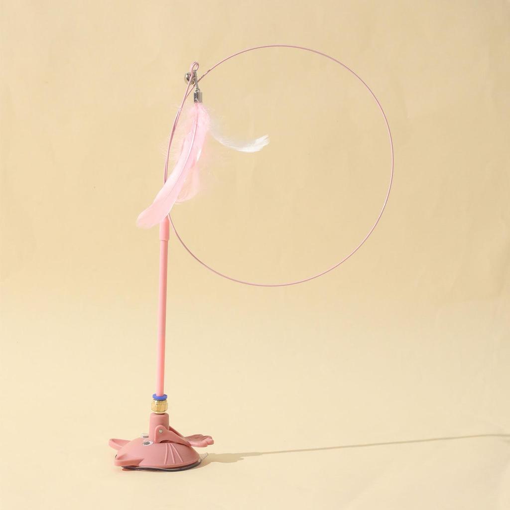 Cat Teaser Stick: Suction Cup Self-Entertainment Kit for Kittens