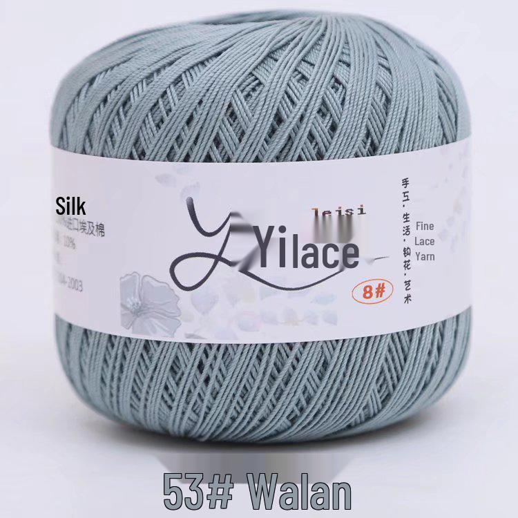 8# 100% Cotton Lace Yarn - 50g Ball, 400m, Strong Twist Crochet Thread for Hand-knitting, Flowers, Hats, and Cardigans - Free Shipping.