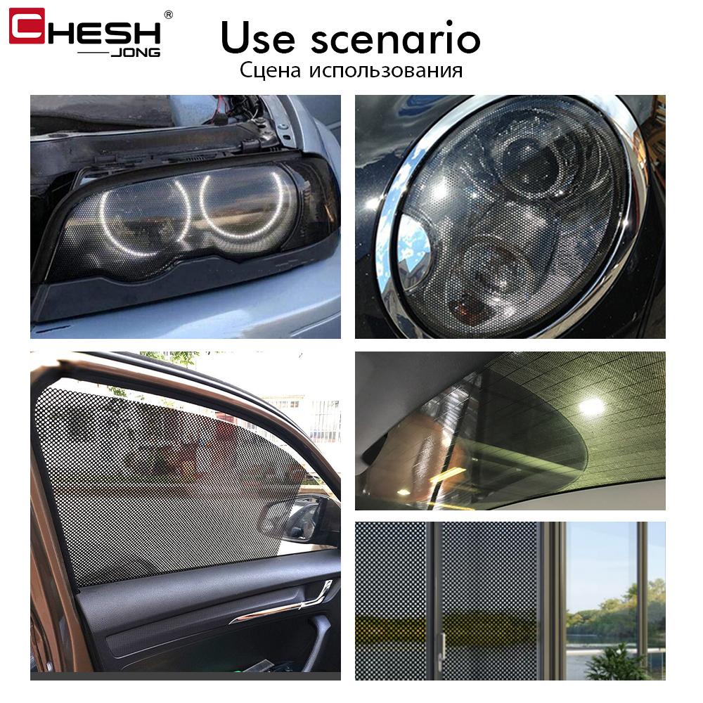 Mesh Film Fly-Eye Black White Vinyl Privacy Window Film Tinting Perforated One-Way Adhesive Glass Wrap Self-Adhesive Window Wrap