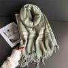 Winter Warmer Scarf For Women Men Thickened Neck Tassel Pashmina Shawl Faux Cashmere Warps Autumn Elegant Ladies Blanket