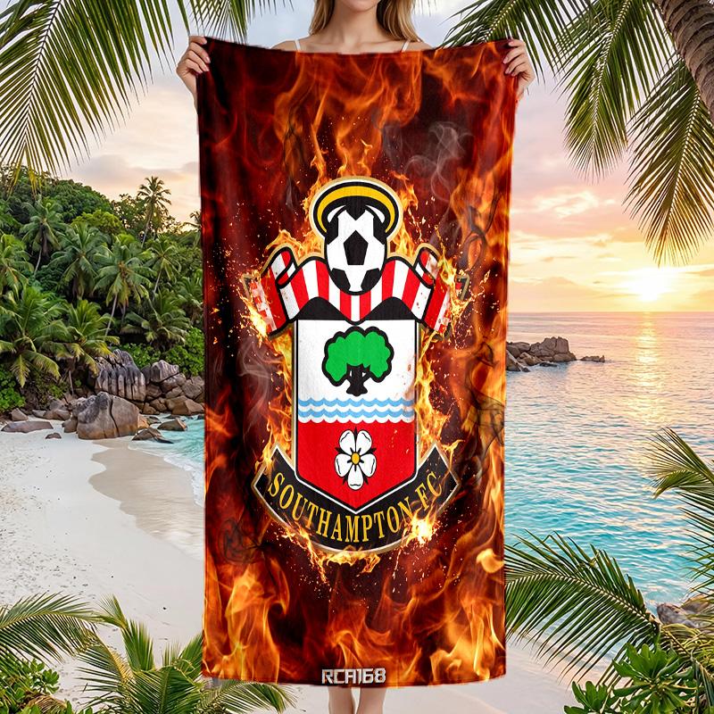Southampton Football Beach Towel Soft Microfiber Summer Towel Quick Dry Absorbent Towel for Beach Swimming Pool Travel