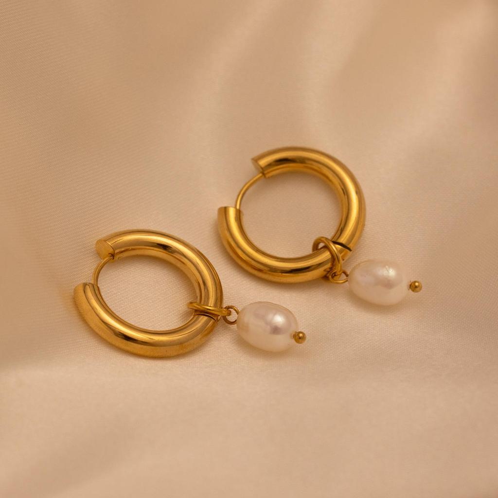 1pair Stainless Steel Classic Pearl Earrings for Women Couples Daily Decoration Party Jewelry Gifts Prevent Allergy