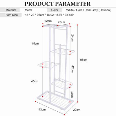 5-poziomowy stojak ekspozycyjny Stojak na doniczki Stojak na rośliny Drabina do przesadzania Stojak na doniczki Wytrzymały regał magazynowy na rośliny w doniczkach