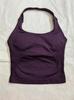 European Seamless Halter Neck Sports Vest & Ruched Yoga Shorts Set
