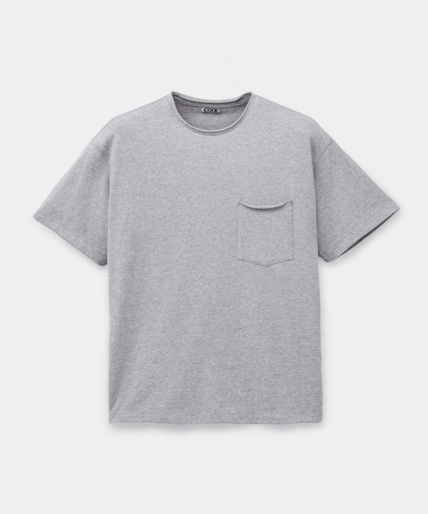Kueo Low-Cut Regular Fit T-Shirt (Melange Gray)