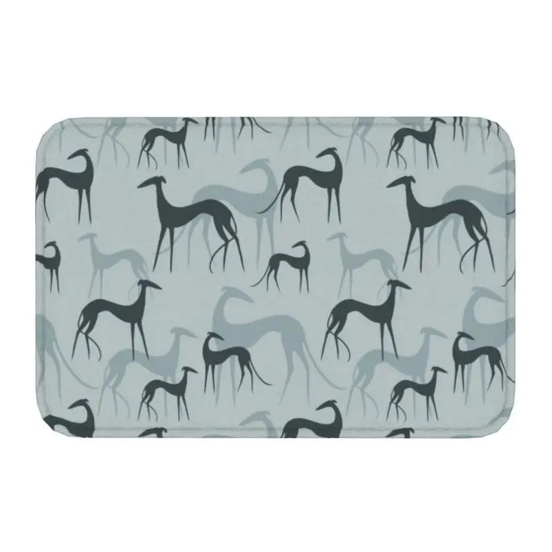 Personalized Vintage Whippet Greyhound Dog Doormat Mat Anti-Slip Hound Bath Kitchen Balcony Rug Carpet 40*60cm