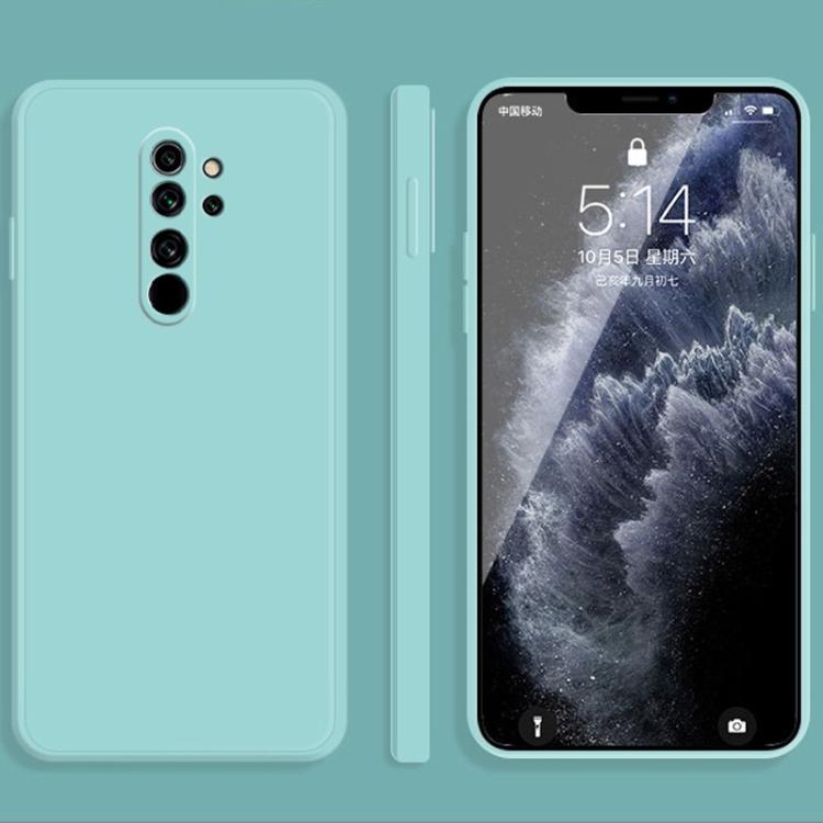 Dla Xiaomi Redmi Note 8 Pro Jednolity Kolor Imitacja Płynnego Silikonu Prosta Krawędź Odporne na Upadki Pełne Pokrycie Etui Ochronne