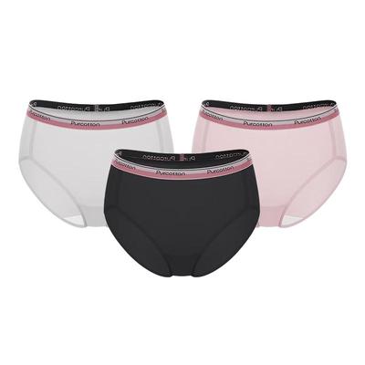 Women's Mid-Waist 7A Antibacterial Cotton Briefs