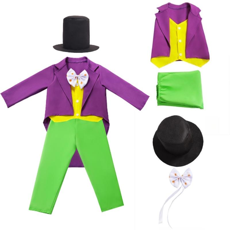 Charlie und die Schokoladenfabrik Halloween Willy Wonka Oompa Cosplay Kostüm Bühnenoutfit