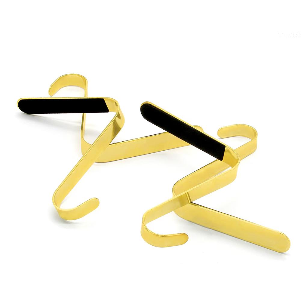 Christmas Fireplace Stocking Hanger Metal Stocking Pendant Hooks Multi-Use Socks Holders Ornament for New Year Decorations