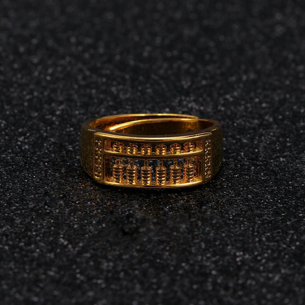 Stainless Steel for Unisex Counting Frame Shape Opening Ring Titanium Rings Abacus Ring Finger Ring