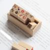 12pcs/set Cartoon Wooden Stamps, Cute Rubber Seal Party Invitations, Envelopes, Gift Wrapping Scrapbook, Decorative Retro Stamp