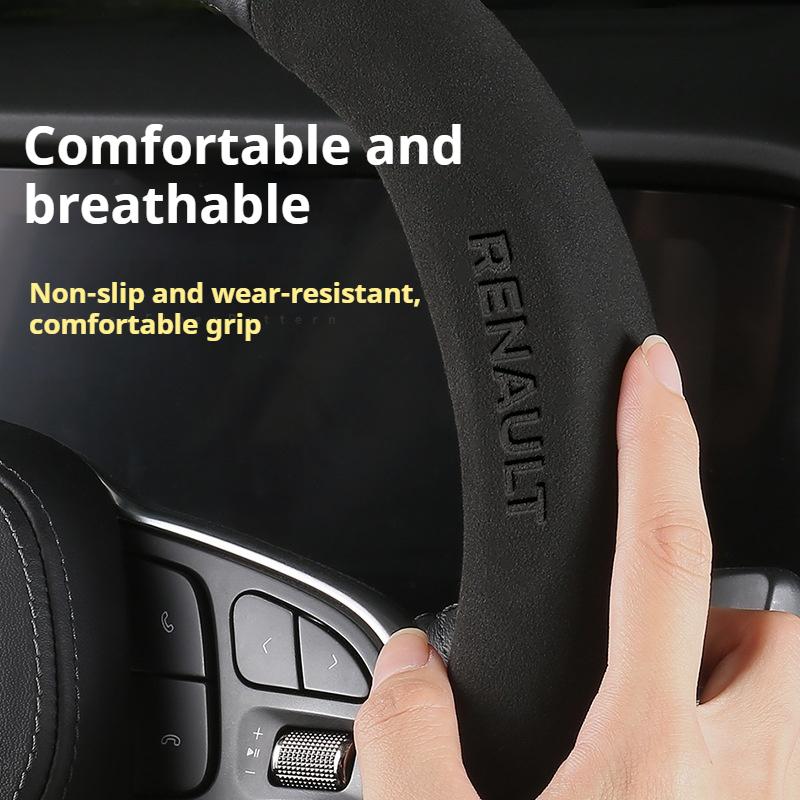 Carbon Fiber Car Steering Wheel Cover For Renault Scenic Clio Laguna 2 3 4 5 Kangoo Fluence Megane Trafic Talisman Twingo Kaptur